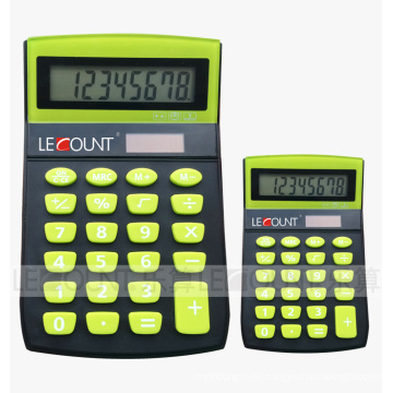 8 dígitos de doble potencia mini tamaño Neon calculadora de escritorio (LC276A)